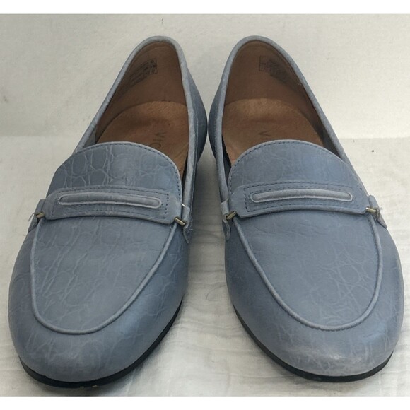 Vionic Newport Slip On Loafers Women's 7.5 Blue Leather coastal preppy comfort - Picture 5 of 6